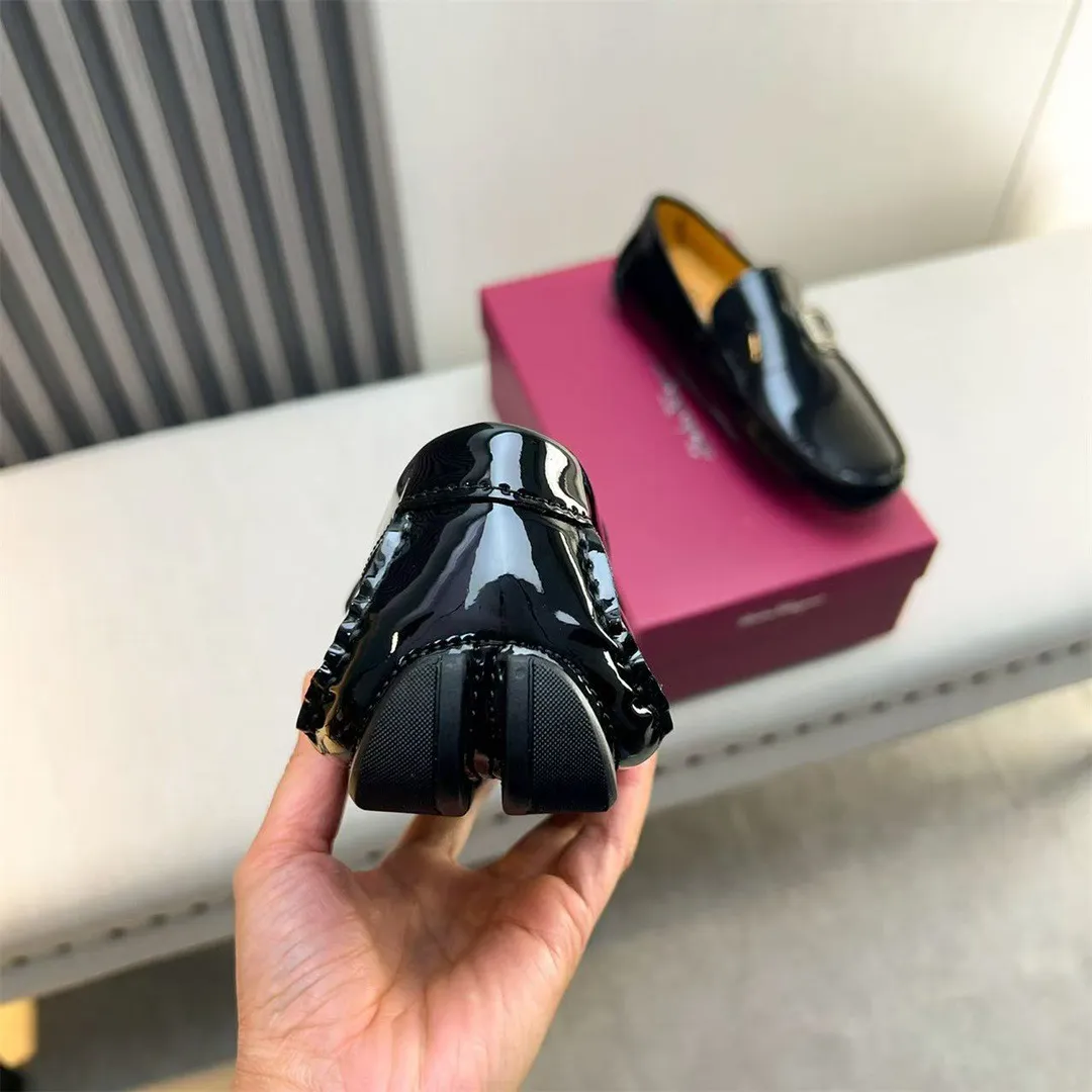 Men's shoes 💰560 Ferragamo new high-end quality 🔥 black cowhide ➕ cowhide lining size 38-45